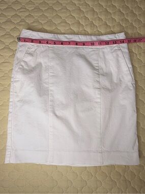 Ann Taylor White Straight Mini Skirt